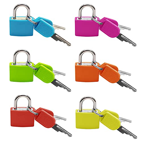 Suitcase Lock with Keys, Multicolor Small Padlock for Backpacks,...