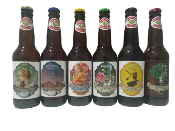 Cerveza artesanal Valles del Lúpulo (6 botellas de cervezas diferentes en cesta de regalo)