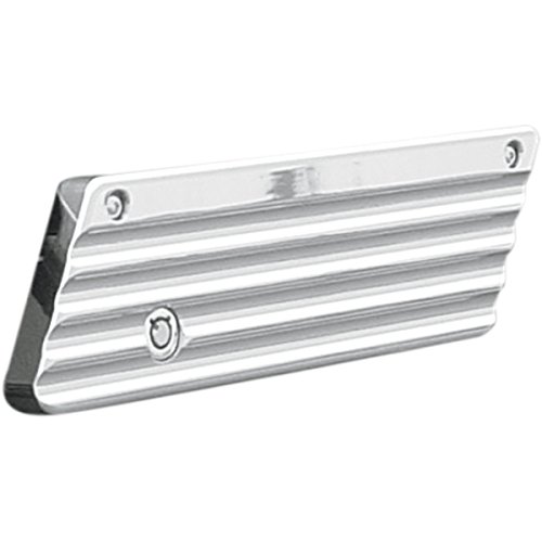 Cubiertas para Cierre de Alforjas Joker Machine, versión con aletas, cromadas, modelo Saddlebag Latch Covers - Finned - Chrome miniatura 2