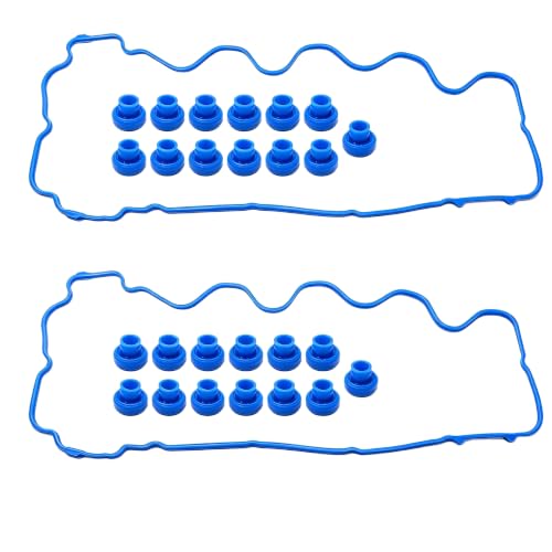 Image of HiSport VS50687R Valve Cover Gasket Set Kit - Compatible with Avanti Ford Explorer Explorer Sport Trac F-150 Mustang Expedition F-250 F-350 Super Duty Lincoln Navigator Mark LT 4.6L 5.4L 2007-2014