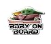 Ichthus Graphics Baby on Board Baby Yoda The Child Mandalorian Jedi Vinyl - 2 Stickers - Decal Gift for Fans to Place on Window Car Truck Vehicle Bumper Laptop MacBook Computer Mug - 1 Pair
