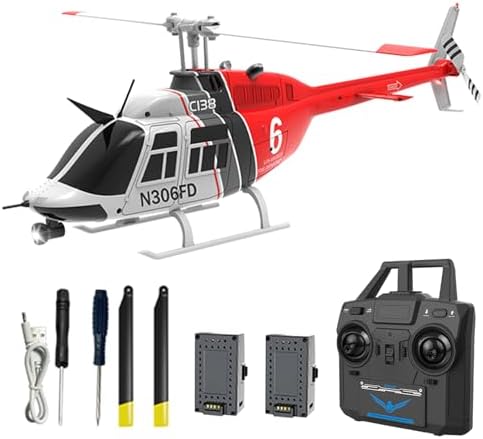 C138 Remote Control Helicopter, Bell206 Helicopter 2.4GHz 4CH Sin...