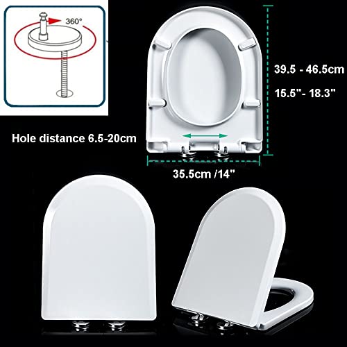 Couvercle de toilette à dégagement rapide et abattant blanc WC robustes
