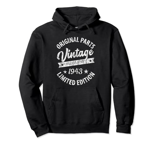 Vintage Born in 1943 Retro Classic Regalo de cumpleaños Sudadera con Capucha
