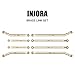 INJORA Brass High Clearance Front 4 Links Set 43g Links Set for SCX24 Gladiator Dodge Power Wagon Axial 1/24 RC Crawler Car(Brass)