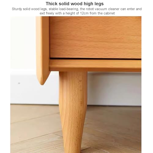 Table de chevet moderne en bois massif au style milieu de siècle élégant - 8