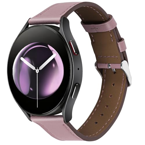 Italy Genuine Leather Watch Bands Men Women Compatible with Samsung Galaxy Watch Band, 20mm 22mm Lugs Watch Straps, Quick Release Wear-resistant Sweat-Resistant Smartwatch Replacement Strap