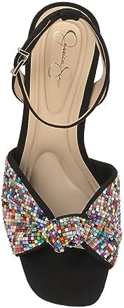 Jessica Simpson Women's Ohela Embellished Dress Sandal Heeled, Black, 12 | Image 4