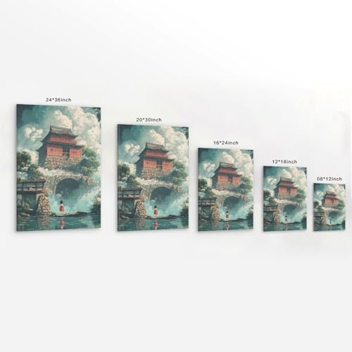 ZZJFFBSS Anime-Poster – Spirited Away – Chihiros Reise durch die Geisterwelt, Wandkunst, Wandbild, moderne Dekoration, hängendes Kunstposter, 30 x 45 cm