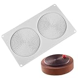 Darnell Nehemiah Spiral Shape Silicone Mold 6 Holes Peach 3D Cake Moulds Mousse for Ice Creams Choco