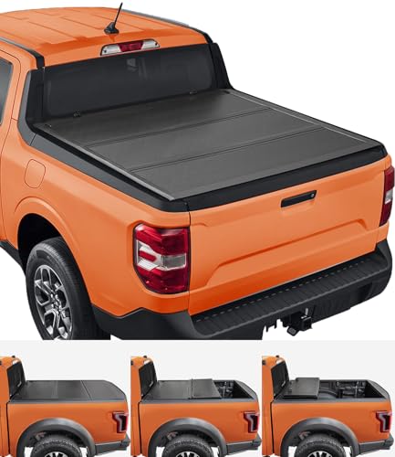 Image of TIPTOP Low Profile Hard Folding Truck Bed Tonneau Cover Fits 2022-2026 Ford Maverick 4.5ft Bed (54.4 inch) |TLX3|
