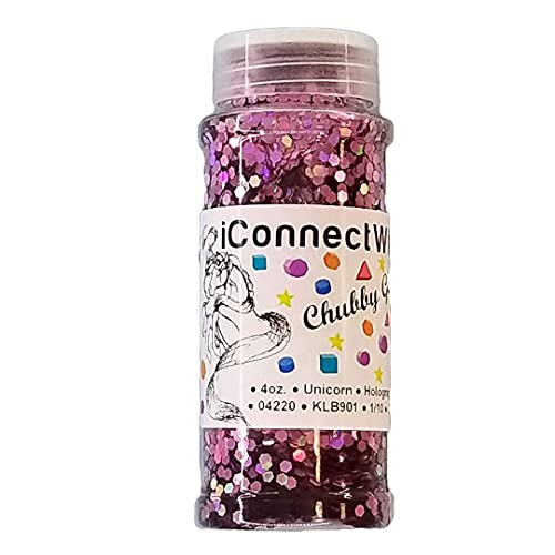 Iconnectwith Glitter – Unicorn Purple, Chubby Holographic Glitter; Multi-Use For Crafts, Decorations, Nail Art, Makeup, Tumblers, Resin Art, And Diy Projects #TOP20