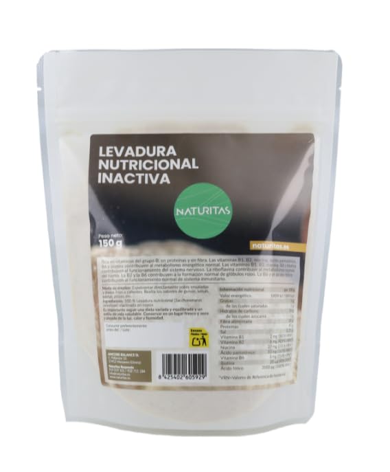 Levadura Nutricional Inactiva Sin Gluten 150 g bio Naturitas Essentials | Superalimento | Rico en fibra