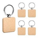 Questi portachiavi in legno grezzi sono realizzati con dischi di legno di alta qualità e anelli divisi in metallo. Le fette di tronco a forma di rettangolo allungato con angoli retti hanno una superficie liscia e sono comode al tatto; il telaio del portachiavi non si rompe o si deforma facilmente, garantendo un'eccellente durata e praticità.