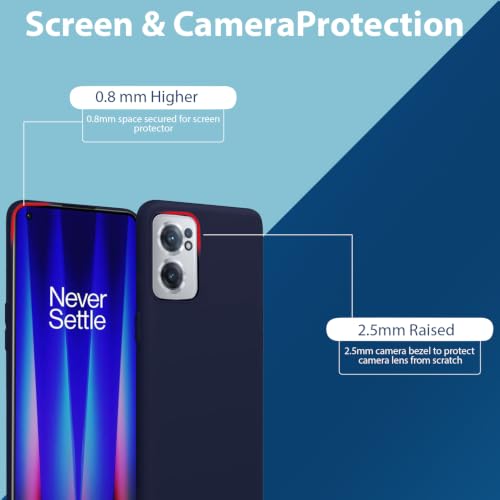 Image of LIRAMARK Liquid Silicone Soft Back Cover Case for OnePlus Nord CE 2 5G / 1+Nord CE 2 5G (Midnight Blue)