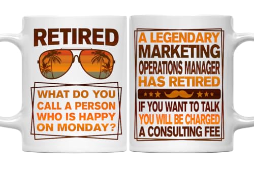 Retired Marketing Operations Manager Mug Retirement Gift for Coworkers