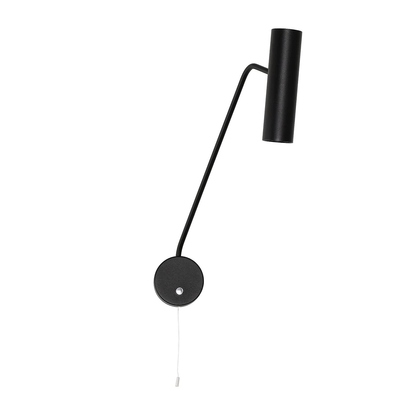 Licht-Erlebnisse Wandleuchte Metall Schwarz Wohnzimmer Flur Schlafzimmer H:45 GU10 max. 35 Watt Schalter Zylinder Modern flexible Wandlampe Innen EYE