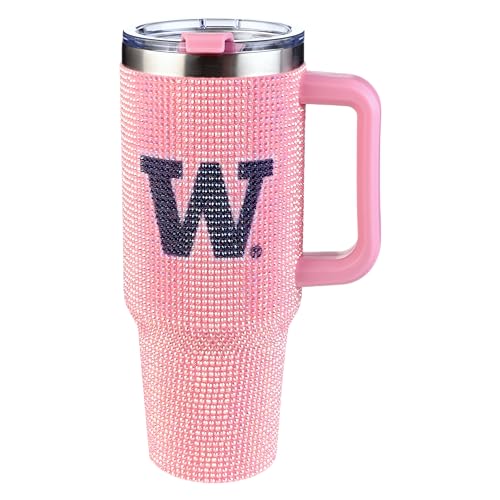 Image of The Memory Company Officially Licensed 40oz Pink Bling Game Day Tumbler, University of Washington