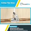 SharkBite 1/2 x 1/2 x 1/4 Inch OD Compression Crimp Tee Stop, Quarter Turn, Brass Plumbing Fitting, PEX Pipe, PE-RT, UC24983Z