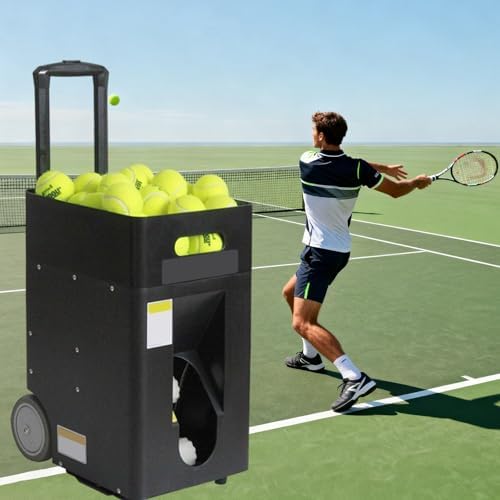 Professional Tennis Ball Machine with Remote - 60km/h Speed, 50 Ball Capacity, Ideal for Beginners & Intermediate Players, Perfect Tennis Training Device for Skill Development