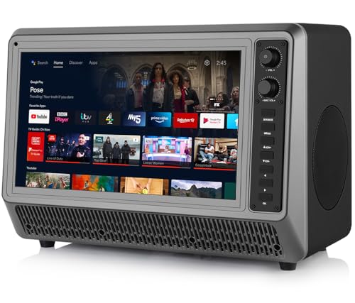 Feihe 15.6” Small Smart TV Built-in Bluetooth Speaker System, 200W Peak Power, 1080P FHD Smart Television with Wi-Fi/HDMI/USB/AUX for Home Entertainment & Camping