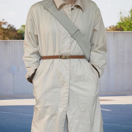 Adjustable Skinny Genuine Leather Belts Turn Lock Buckle for Dresses Jeans Coats4