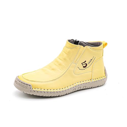 Vhersily Zapatos casuales unisex para poner con cremallera lateral cómodos zapatos planos de moda color sólido al aire libre correr deportes fitness zapatillas adelgazar caminar al aire libre tenis