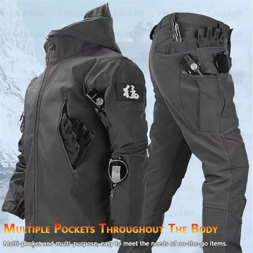 Combinaison ski coupe-vent avec veste softshell imperméable - 5
