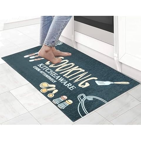 Excel Hometex Comfort Mat with Anti-Skid Backing for Kitchen/Bathroom/Laundry Room in 2 Sizes (18"" x 30""), Blue, 157866 Cover