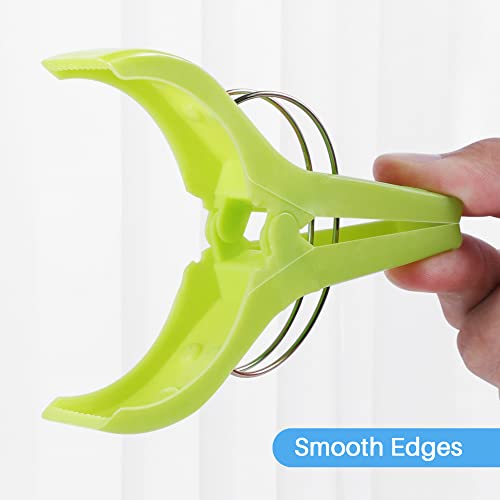 Jabinco Beach Towel Clips Chair Clips Towel Holder,Plastic Clothes Pegs Hanging Clip Clamps, Yellow,Blue,Green,Red (Pack Of 8) #TOP2