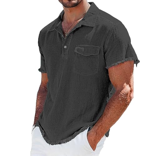 Polo été homme coton et lin contre la chaleur au quotidien