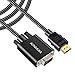 JOPHEK HDMI zu VGA Kabel 1.8m Unterstützung 1080P umwandeln Signal verbindet einen Desktop-PC, DVD, Laptop mit HDMI Anschluss einen Monitor, Projektor, HDTV mit VGA-Port