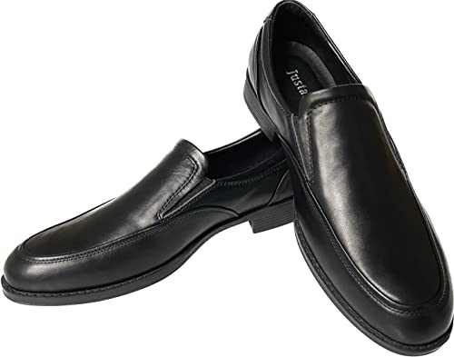 Justar Men's Genuine Leather Casual Dress Shoes Slip-On Business Loafers Formal Penny Loafers for Men Tuxedo Shoes2