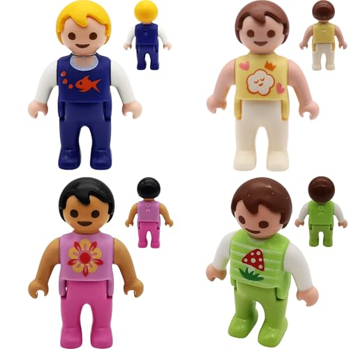 Mandea Komplettset-Bundle & Einzelfiguren für Playmobil Baby Figuren | Mehr als 25 Original-Figuren, neu verpackt (052-4er Bundle 2)