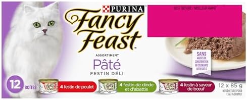 Fancy Feast Deli Supper Wet Cat Food, Pate Variety Pack 3 Flavours - 85 g Can (12 Pack) — view 2