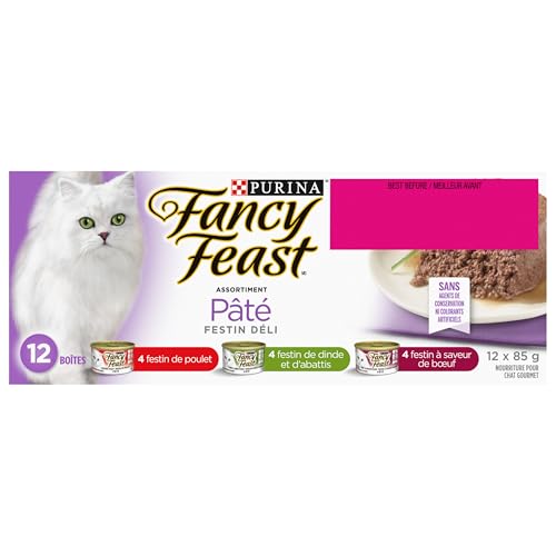 Fancy Feast Deli Supper Wet Cat Food, Pate Variety Pack 3 Flavours - 85 g Can (12 Pack) - Image 3