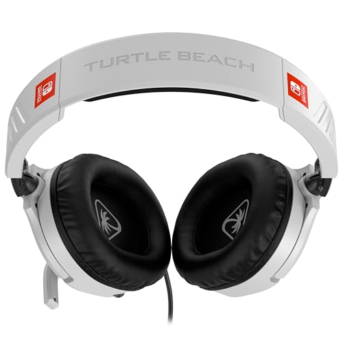 Image of Turtle Beach Recon 70 Wired Gaming Headset - Licensed for Nintendo Switch 2, Nintendo Switch /Lite /OLED, Flip-to-Mute Mic, Adjustable, Lightweight headphones, On-Ear Controls, 40mm Drivers, Black /White
