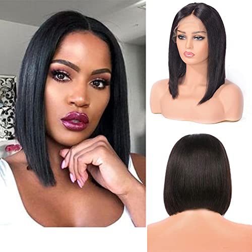 Bob Lace front Wigs Human Hair Wigs for Black Women Short Bob Wig Human Hair pre Plucked Brazilian Straight Lace front W
