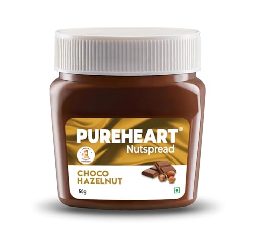 Image of Pureheart Nut Spread Choco Hazelnut (50 gm) Delicious, Smooth and Creamy Snack, Nutty Chocolate Hazelnut Spread for Breakfast
