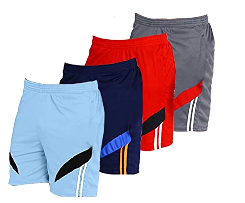 Image of Fort Worth Men's 4 Pack Gym Workout Shorts Quick Dry Bodybuilding Weightlifting Pants Training Running Jogger with Pockets