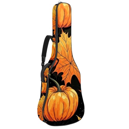 Étui pour guitare acoustique 101,6 cm imperméable et rembourré à motif érable automnal