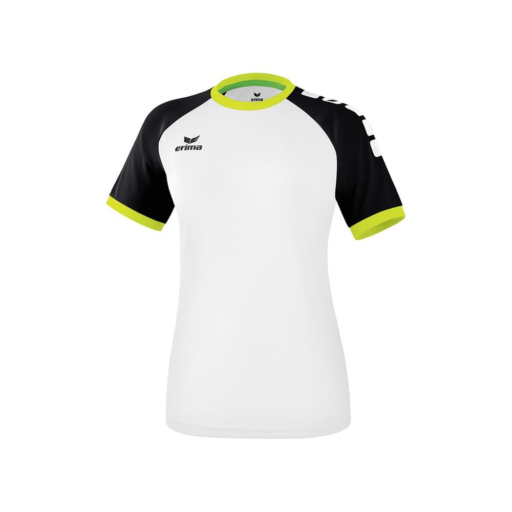 Erima Women Zenari 3.0 Jersey Shirt - White/Black/Lime Pop, 48
