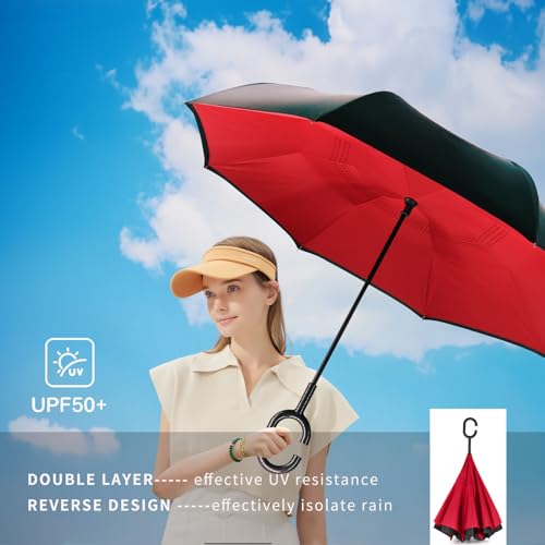 Image of SIEPASA Automatic Open Close Compact Travel Umbrella with Wind Vent Umbrella big size Lightweight Windproof Folding for men Women