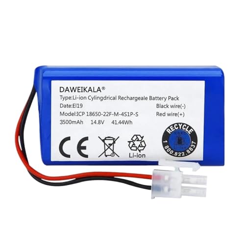 Batterie Au Lithium 14,8 V 3500 MAh 14,4 V 3200 MAh, Compatible Avec Ilife, A4 A4s V7 A6 V7s Plus Robot Aspirateur, Compatible Avec Ilife, Capacité Réelle...