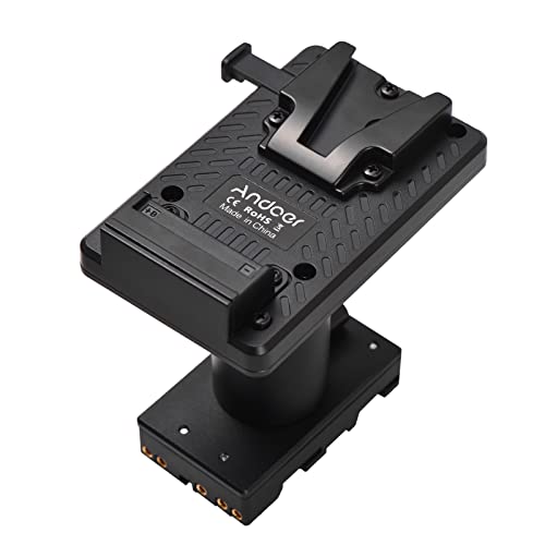 La piastra della batteria V-Mount è dotata di un blocco di sicurezza che facilita il fissaggio e lo smontaggio della batteria dalla piastra della batteria.
