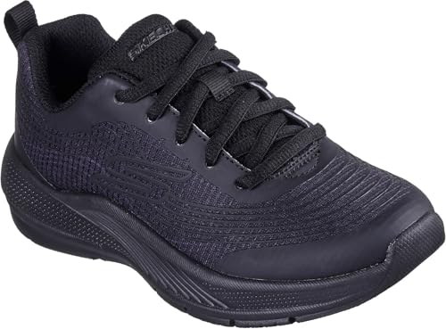 SKECHERS Girls Microspec Advance Sneaker, Black 1, 1.5 Little Kid