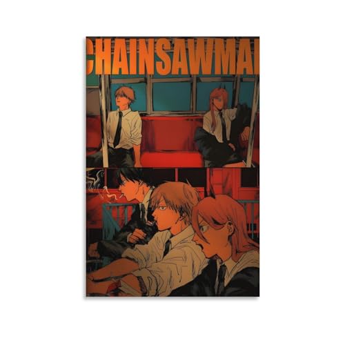 generic Chainsaw Man Poster Illustration Wall Art Living Room Decoration Painting Canvas Art Poster And Wall Art Picture Print Modern Family Bedroom Decor Posters 08x12inch(20x30cm), Unframe-style