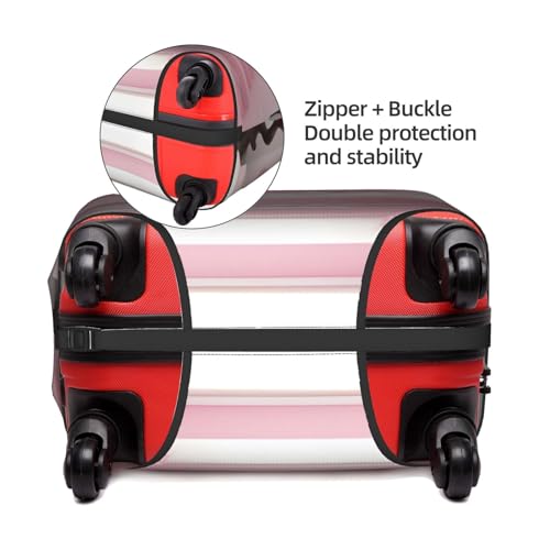 Pink Cherry Blossom Staircase Luggage Cover, Suitcase Protector,%Trolley Case Cover For Medium Luggage, Suitcase Protector.4