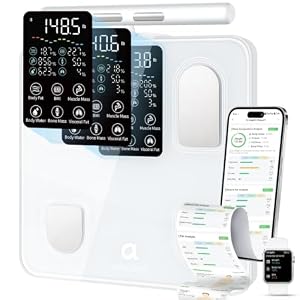 arboleaf Smart Scale with BMI, Body Fat, Muscle Mass, 50+ Body Metrics