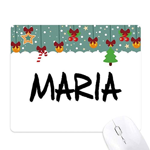 Tapis de souris écriture manuscrite anglaise Maria, tapis de jeu de bureau en caoutchouc